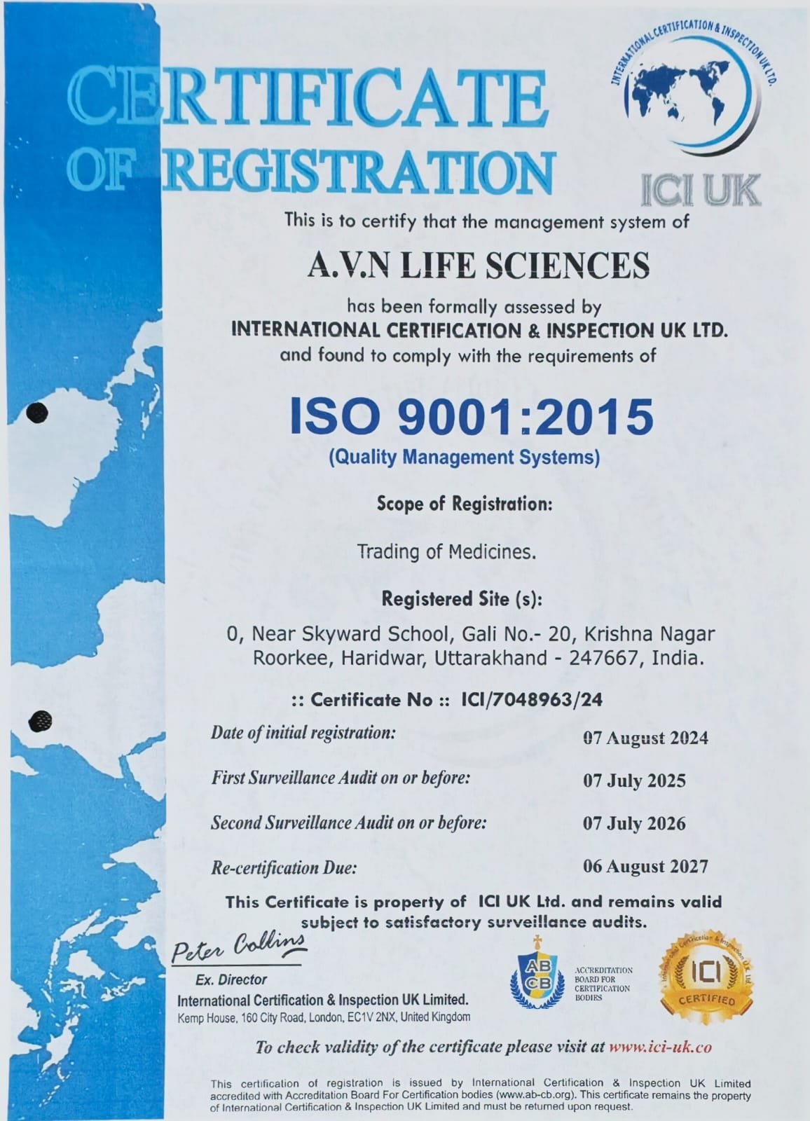 REGISTRATION CERTIFICATES